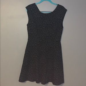 Black & gray cheetah print dress